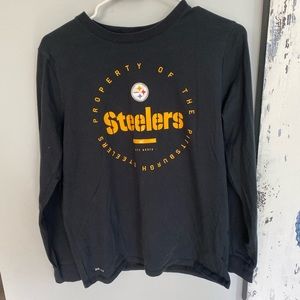 Nike Dri-Fit Steelers Long Sleeve Black T-shirt. Boys Large. Great condition.